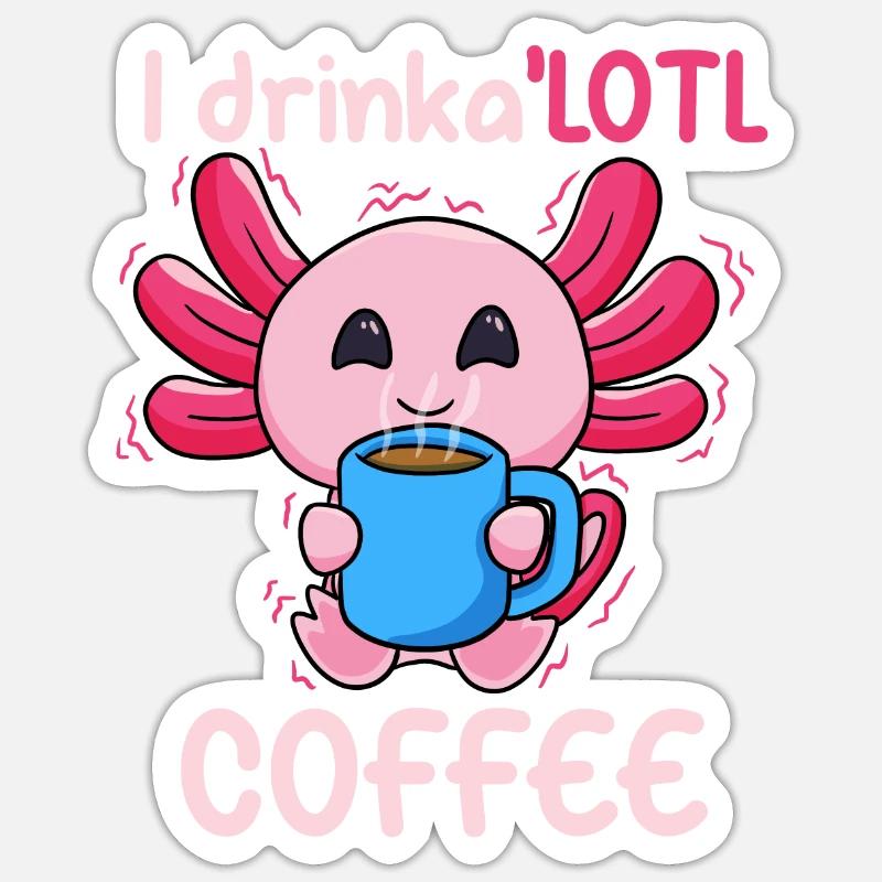 Ich trinke eine Menge Kaffee - Sticker Größe S (10 x 10 cm) - Mattweiß