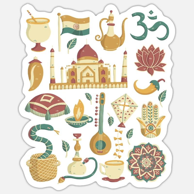 Inde Sticker taille S (10 x 10 cm)
