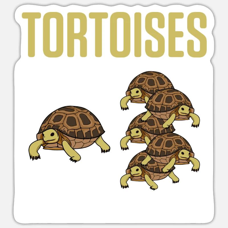 Funny Tortoises How Started How It's Going Turtle Sticker Größe S (10 x 10 cm)