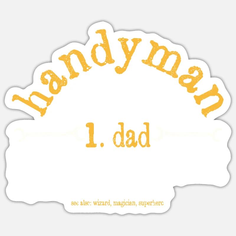 Handyman Definition Description Funny Dad Sticker size S (10 x 10 cm)