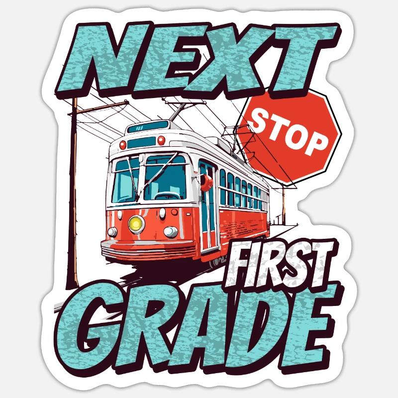 Nearest stop: First Class - Kids Sticker size S (10 x 10 cm)
