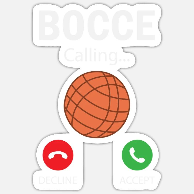 Bocce Player Funny Bocce - Sticker size S (10 x 10 cm) - white matte