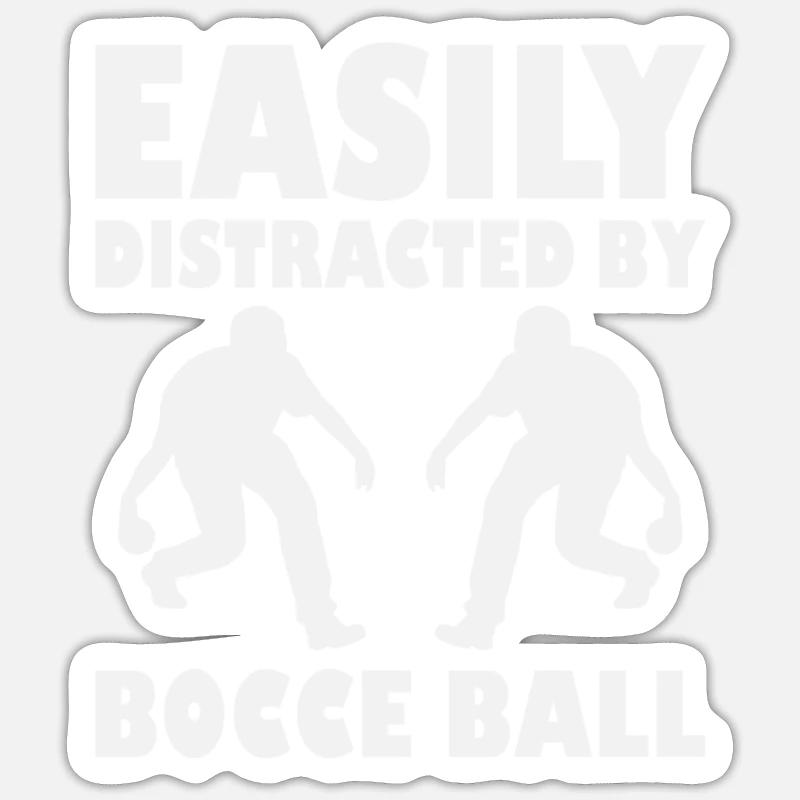 Bocce Player Funny Bocce - Sticker size S (10 x 10 cm) - white matte