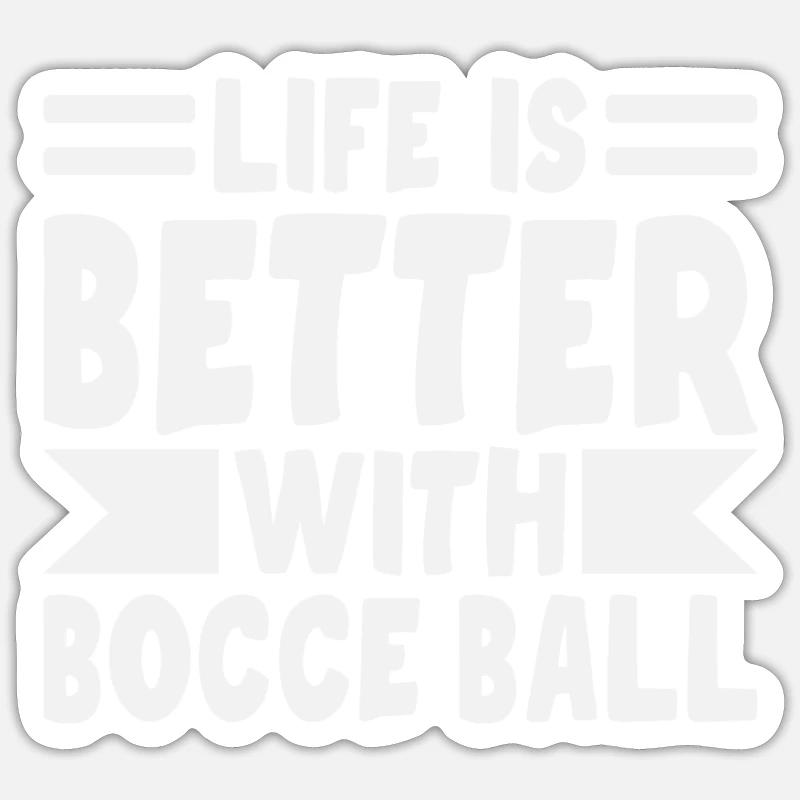 Bocce Player Funny Bocce - Sticker size S (10 x 10 cm) - white matte