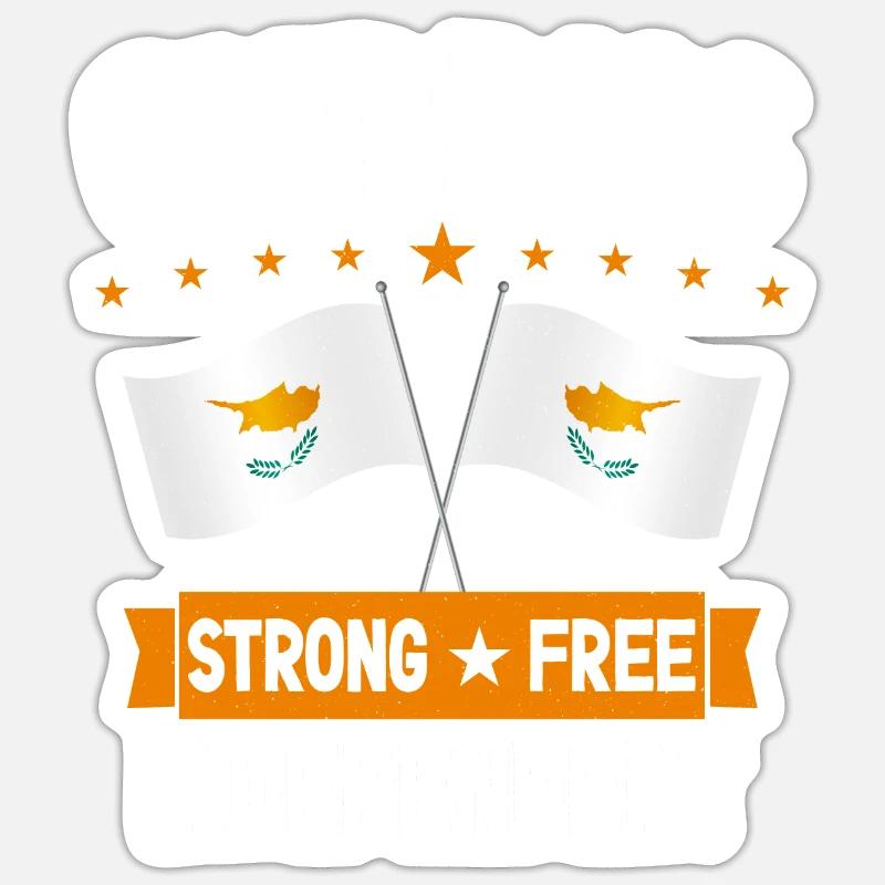 Chypre - Sticker taille S (10 x 10 cm) - blanc mat