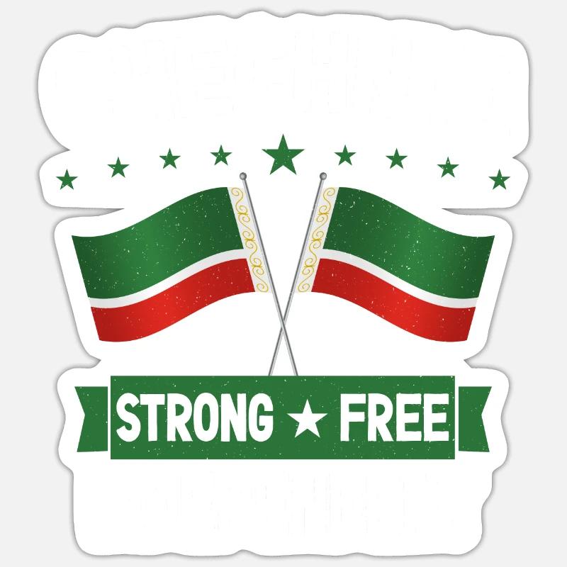 Tschetschenien - Sticker Größe S (10 x 10 cm) - Mattweiß