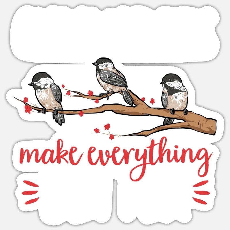 Bird Chickadee Bird Watching Sticker size S (10 x 10 cm)