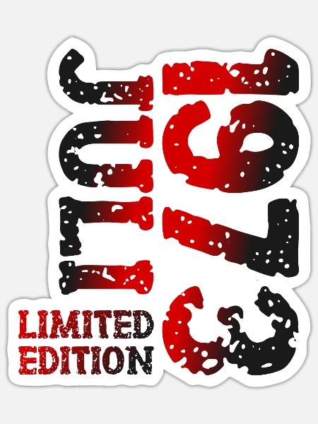 1973 Juli Limited Edition Geburtstag Geschenk - Sticker Größe S (10 x 10 cm) - Mattweiß