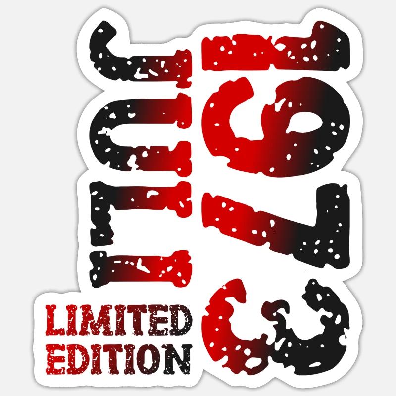 1973 Juli Limited Edition Geburtstag Geschenk - Sticker Größe S (10 x 10 cm) - Mattweiß