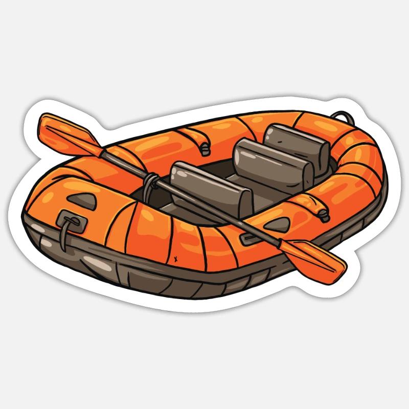 Rafting - Sticker size S (10 x 10 cm) - white matte