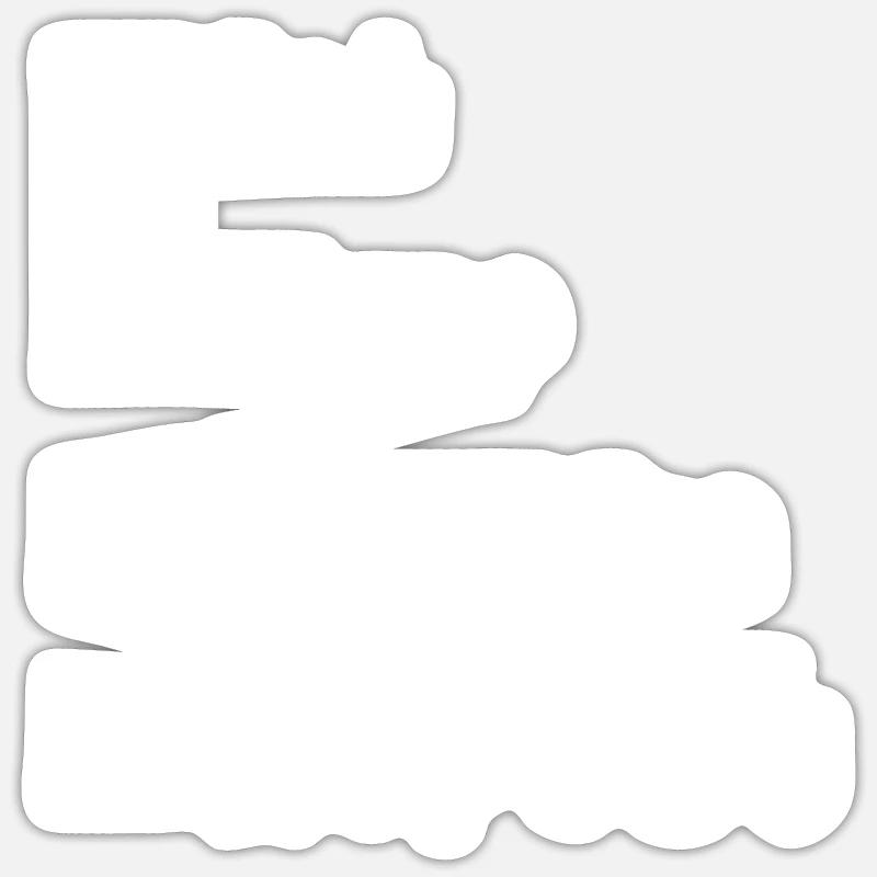 Lustiges Weisser Tee Geschenk - Sticker Größe S (10 x 10 cm) - Mattweiß