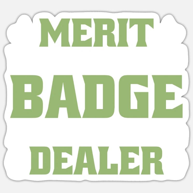 Boy Scout Merit - Sticker size S (10 x 10 cm) - white matte