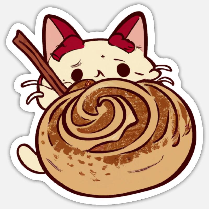 Cinnamon Roll And Cinnamon Buns Sticker Größe S (10 x 10 cm)