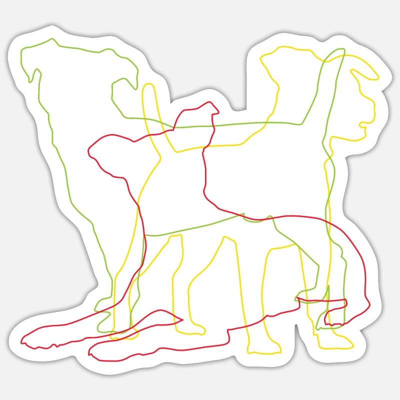 Hundezubehör Terrier Hundebesitzer - Sticker Größe S (10 x 10 cm) - Mattweiß