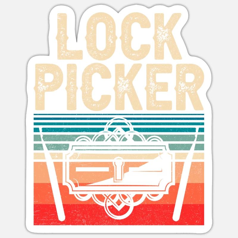 Lock Cracker Lock Picker Lock Lock Picking Sticker taille S (10 x 10 cm)