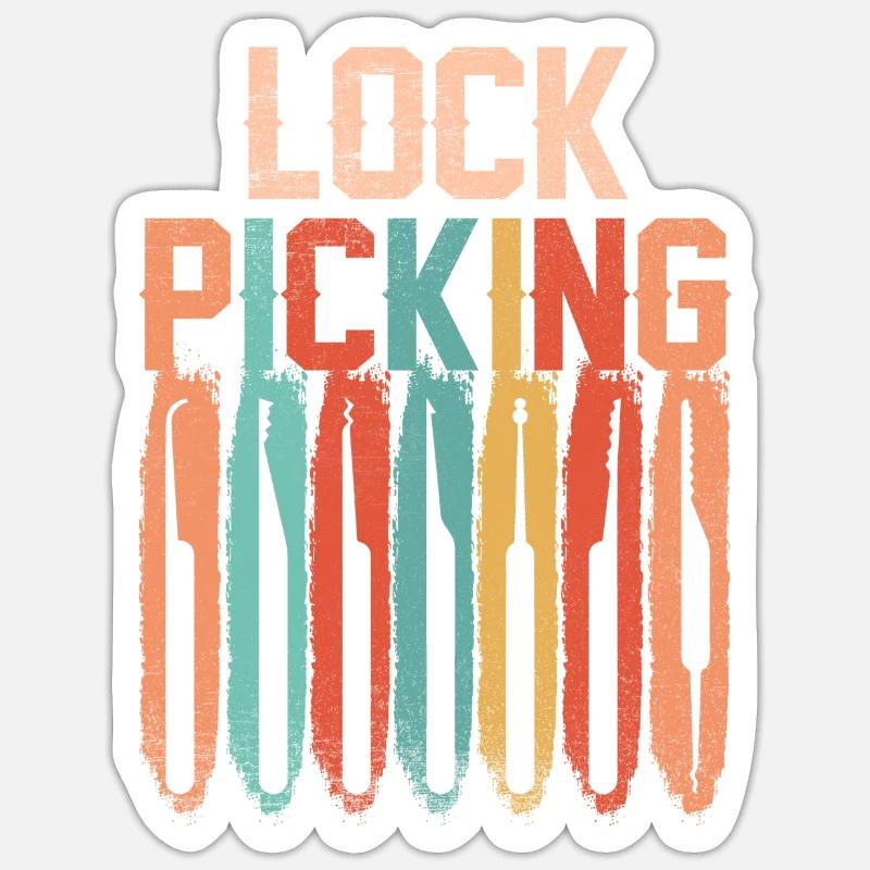 Lock Picking Lockpicking Knacken Knacker Schloss Sticker Größe S (10 x 10 cm)