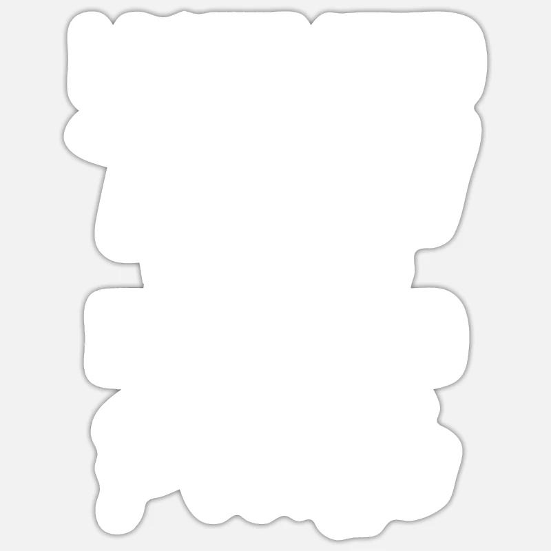 Pudel Geschenke - Sticker Größe S (10 x 10 cm) - Mattweiß