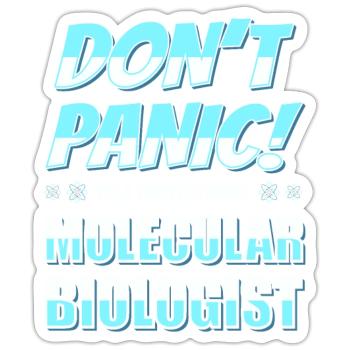 Biology Biologist Witzig Molecular Biologist - Sticker size S (10 x 10 cm) - white matte - Front