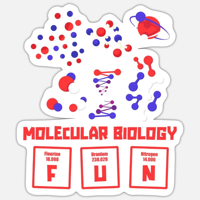 Biologie Biologiste Molécules Biologiste moléculaire Sticker taille S (10 x 10 cm)