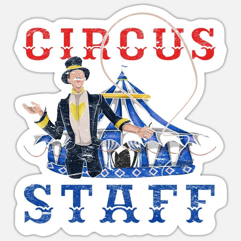 Circus - Sticker size S (10 x 10 cm) - white matte