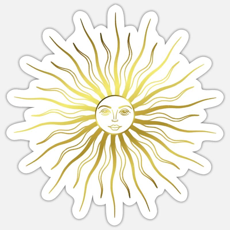 Sun - Sun Rays - Sun Face - Rays Sticker size S (10 x 10 cm)
