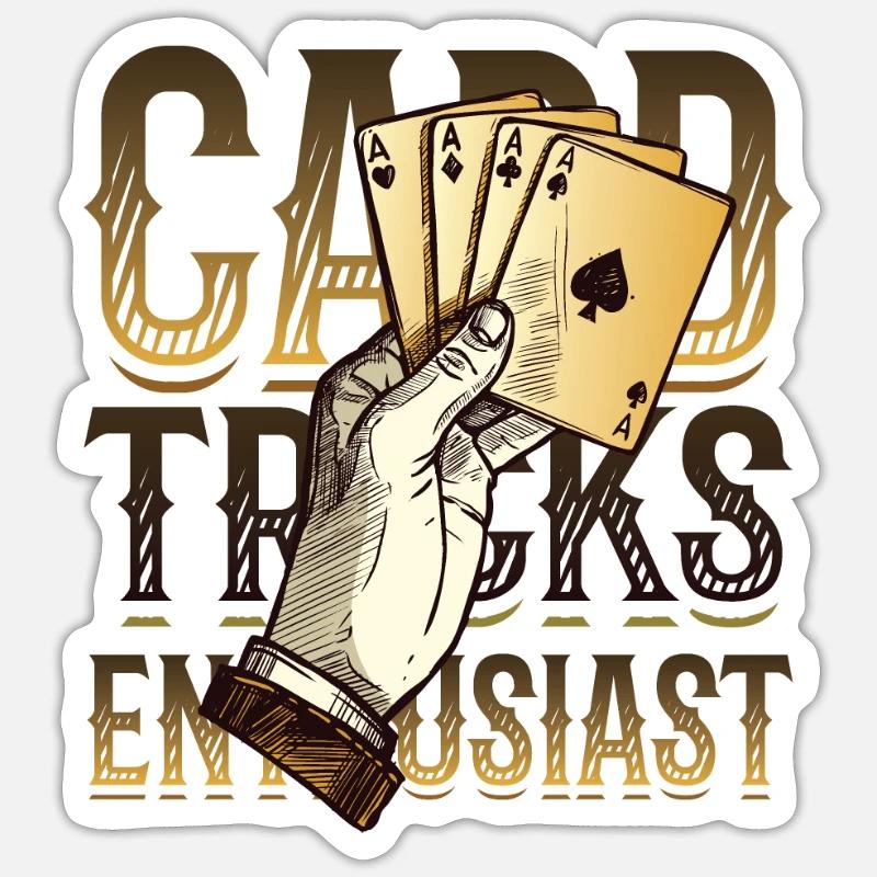 Card Tricks, Enthusiast, Magic Tricks, Wizard Sticker size S (10 x 10 cm)