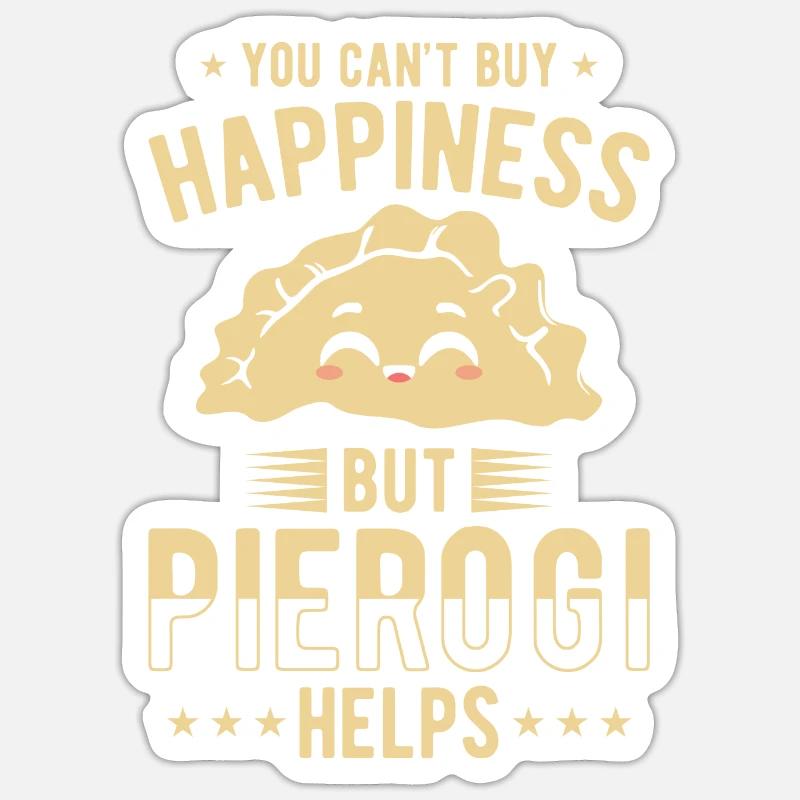 Pierogi dumplings - Sticker size S (10 x 10 cm) - white matte