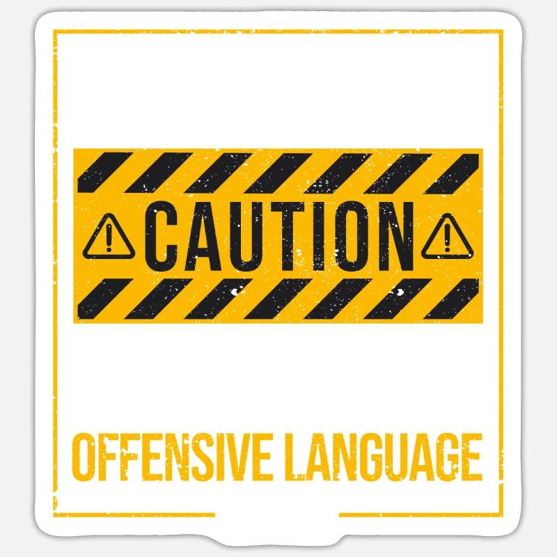 Mechanic Warning Flying Tools Offensive Sticker size S (10 x 10 cm)