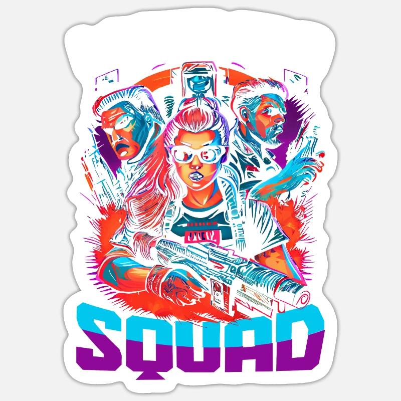 Laser Tag Squad 5 Sticker size S (10 x 10 cm)