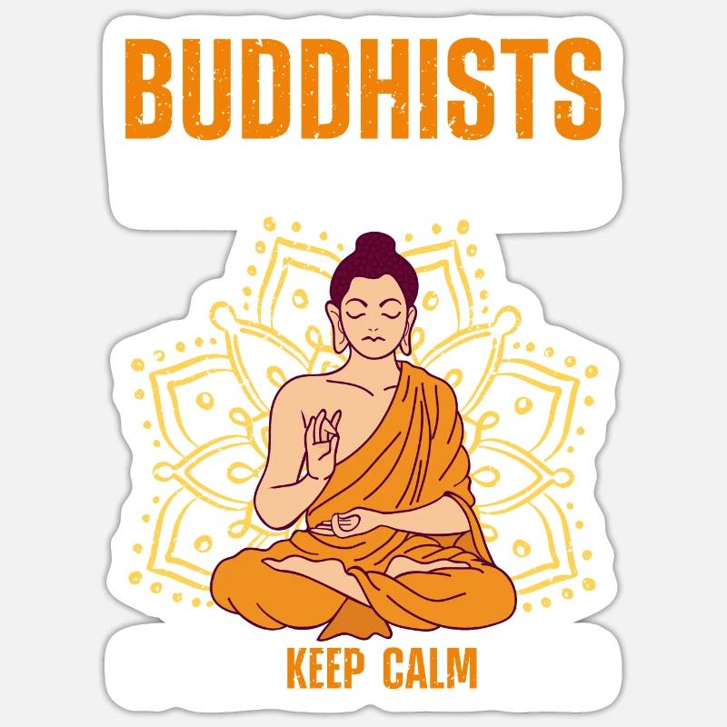 Buddha Buddhism - Sticker size S (10 x 10 cm) - white matte