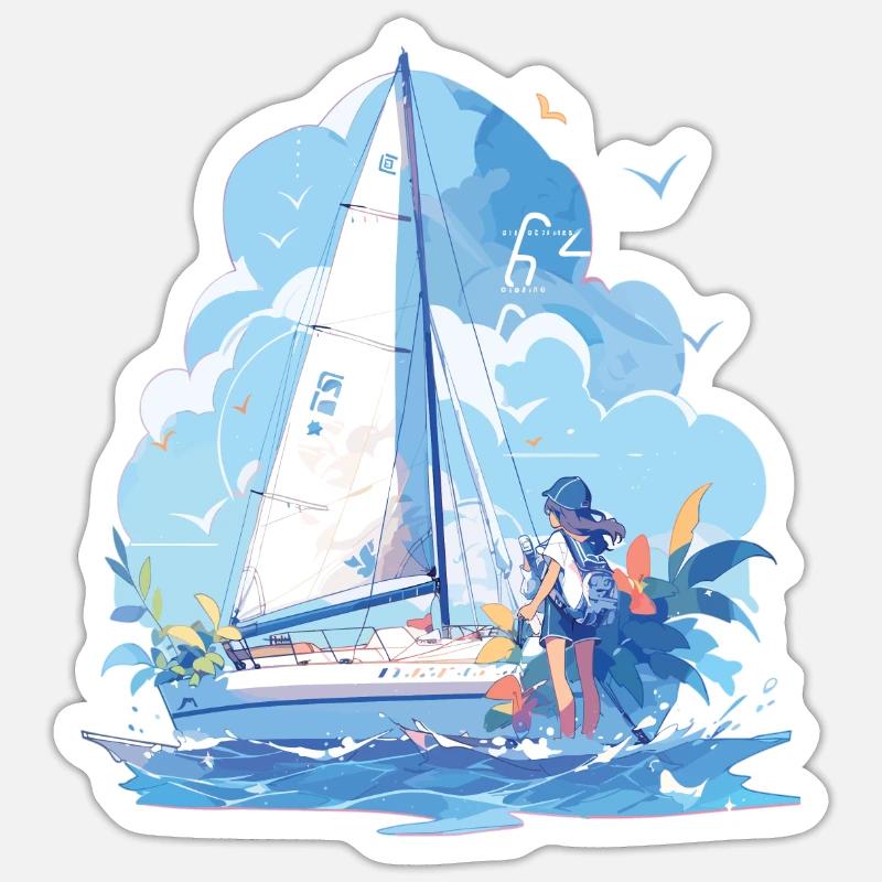Régate Voile Sticker taille S (10 x 10 cm)