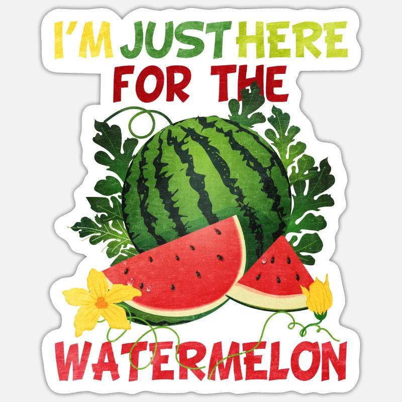 Pastèque Sticker taille S (10 x 10 cm)