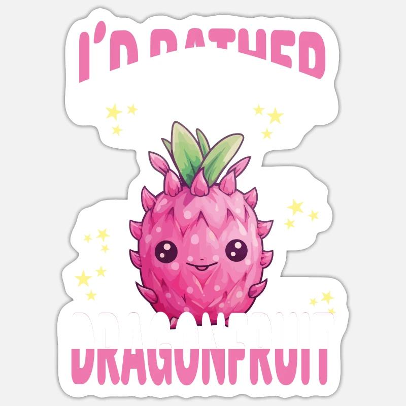 Dragonfruit Kawaii - Sticker size S (10 x 10 cm) - white matte