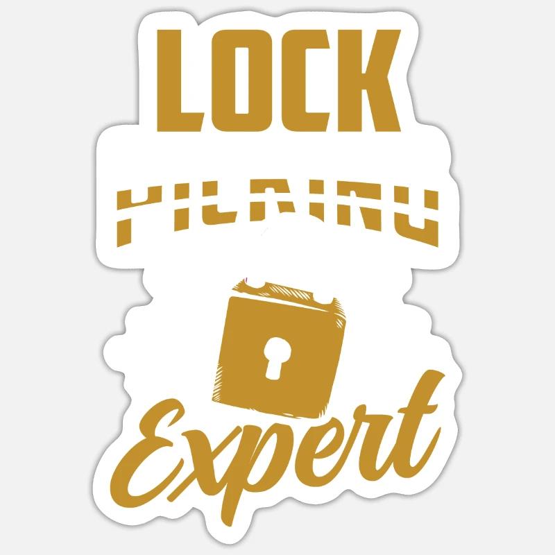 Lockpicking Experte Knacken Schloss Lock Picking Sticker Größe S (10 x 10 cm)