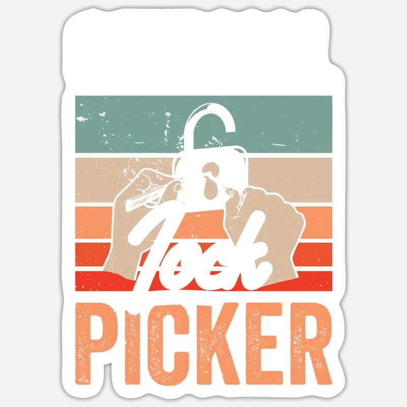 Serrure officielle Cracker Lock Pick Lock Sticker taille S (10 x 10 cm)