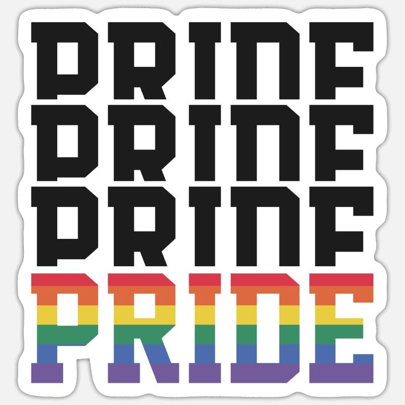 Pride Regenbogen Gay Pride - Sticker Größe S (10 x 10 cm) - Mattweiß