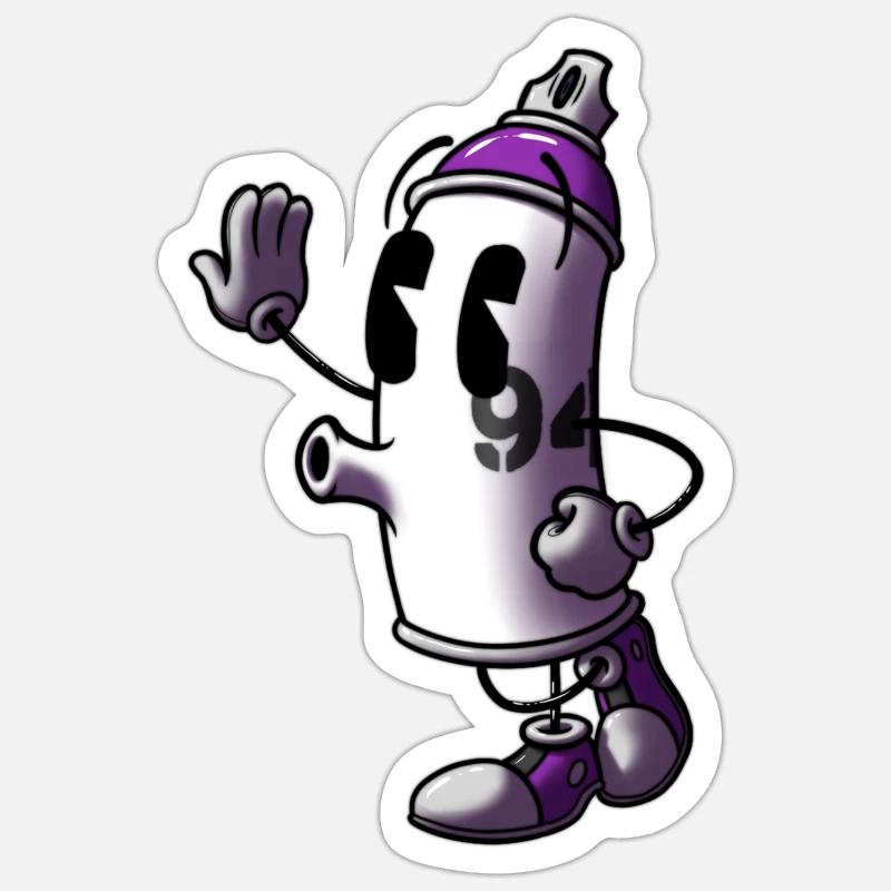 Graffiti aérosol - Sticker taille S (10 x 10 cm) - blanc mat