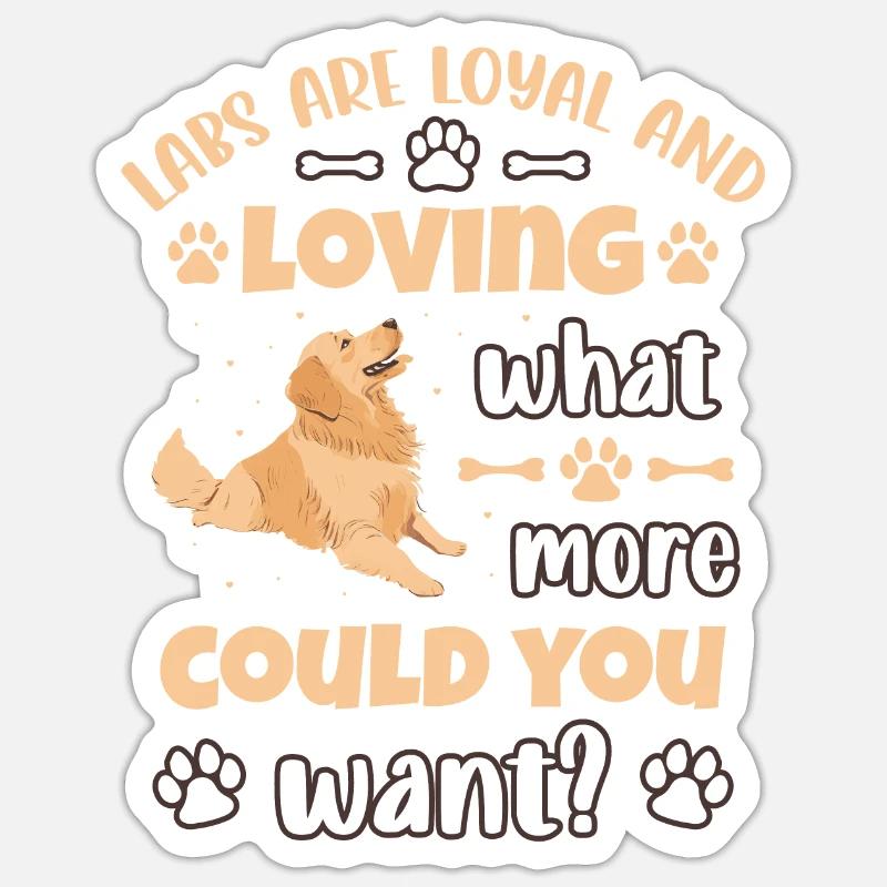 Labrador - Sticker taille S (10 x 10 cm) - blanc mat