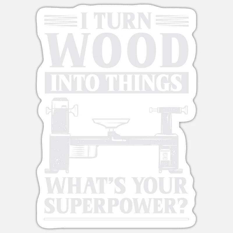 Turning Wood Lathe Lathe Sticker size S (10 x 10 cm)