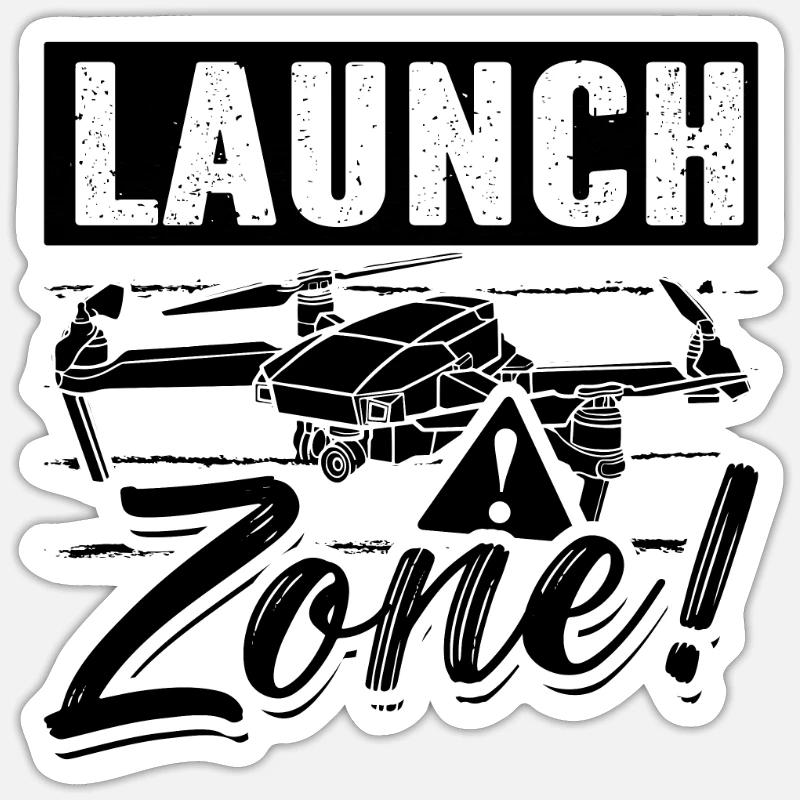 Launch Zone Remote Control Drone Pilot Drone Racer Sticker Größe S (10 x 10 cm)