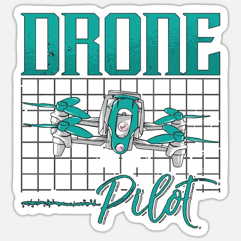 Télécommande Drone Racing Drone Pilot Fpv Race Sticker taille S (10 x 10 cm)