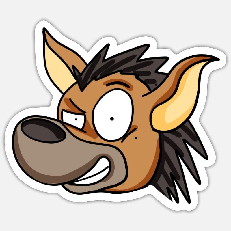 Hyäne Sticker Größe S (10 x 10 cm)