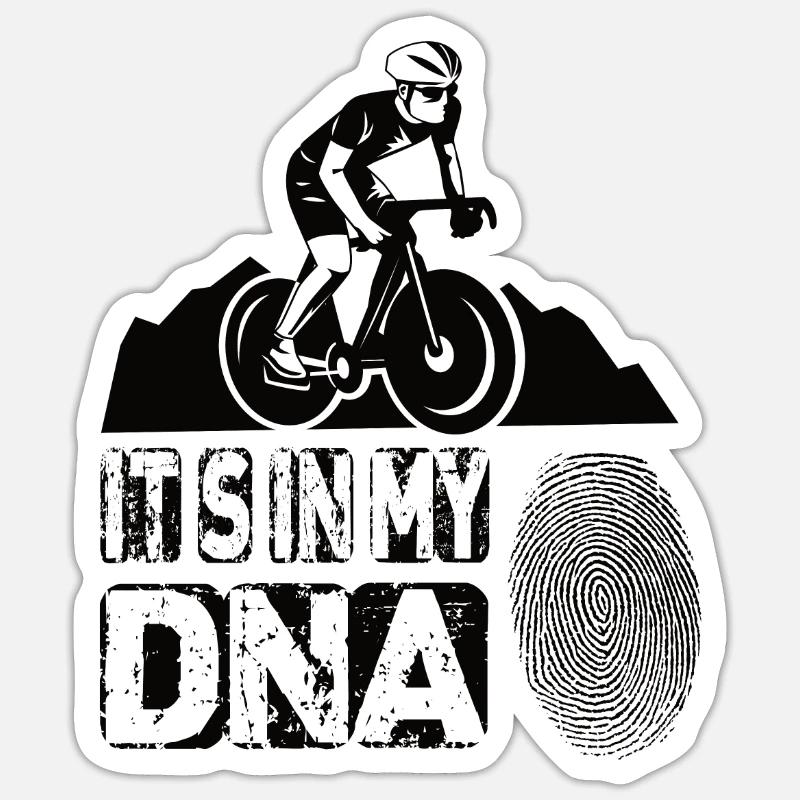 Le cyclisme sur route, c’est dans mon ADN Sticker taille S (10 x 10 cm)