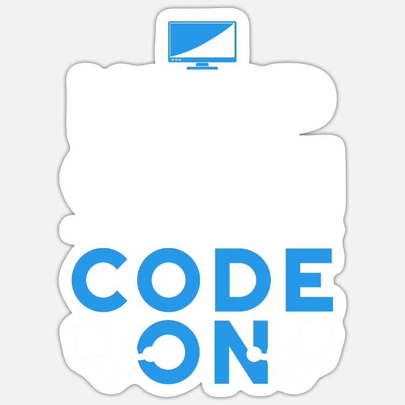 Kodierfachkraft Keep Calm And Code On Sticker Größe S (10 x 10 cm)