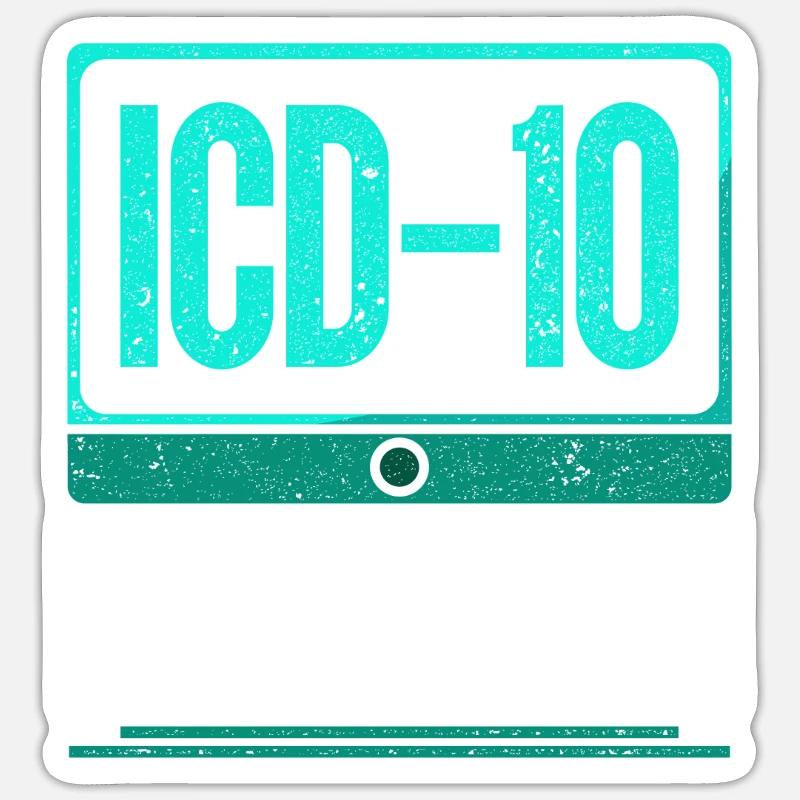 Kodierfachkraft ICD-10 Mode On Sticker Größe S (10 x 10 cm)