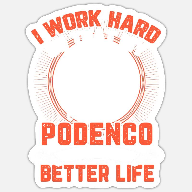 Podenco work hard Spanish greyhound Sticker size S (10 x 10 cm)