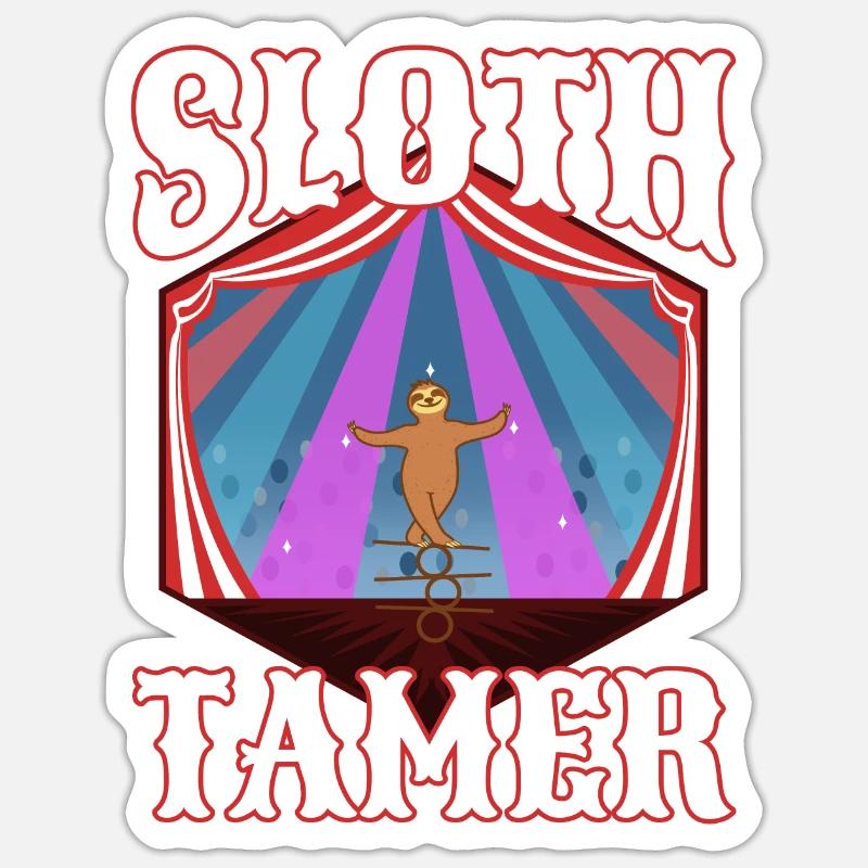 Sloth Tamer - Sticker Größe S (10 x 10 cm) - Mattweiß