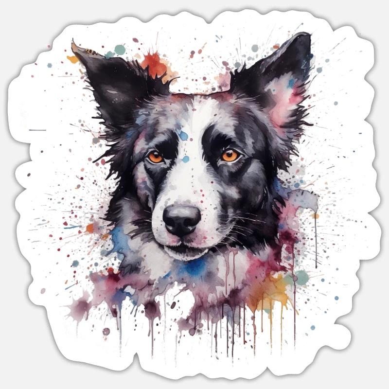 Border Collie - Sticker size S (10 x 10 cm) - white matte