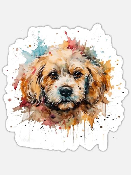 Bolonka Zwetna - Sticker Größe S (10 x 10 cm) - Mattweiß