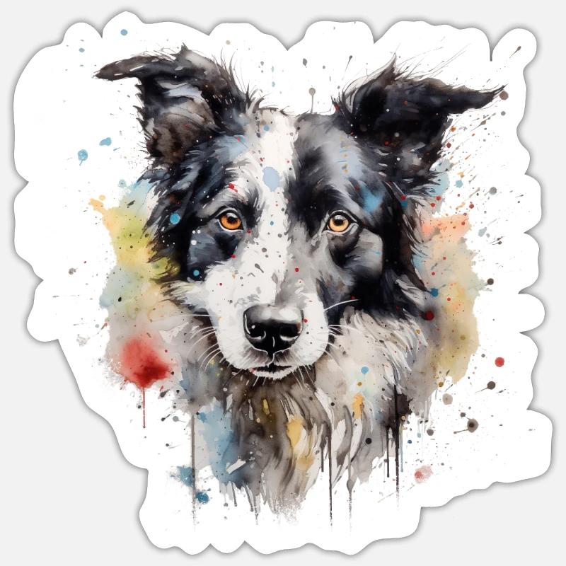 Border Collie - Sticker size S (10 x 10 cm) - white matte